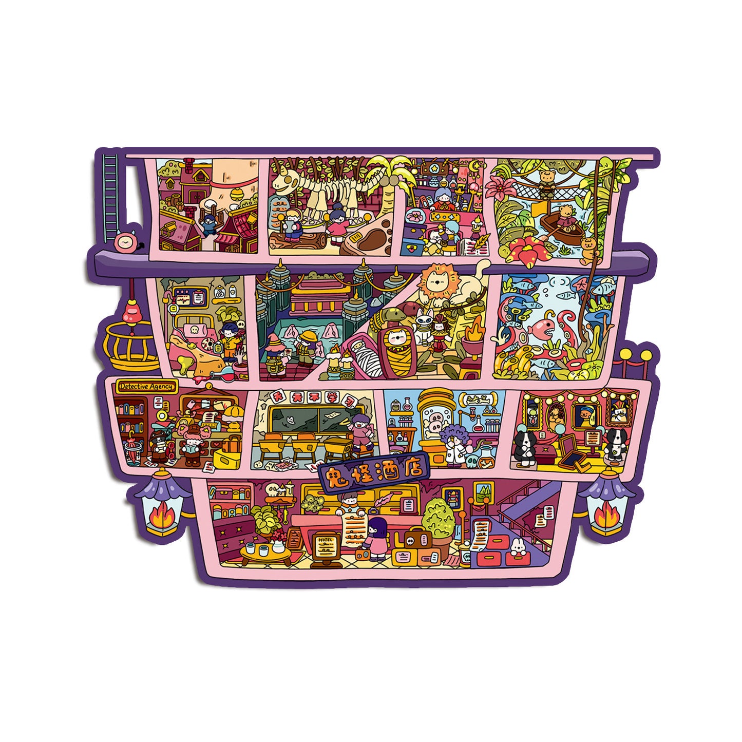Senyou DIY 3D Scenes Stickers Large version 29.0 Royal Apartment B #285
