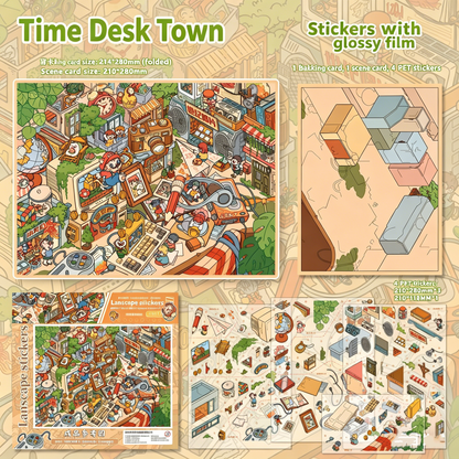 Senyou DIY 3D Scenes Stickers Large Version 36.0 building block town #273
