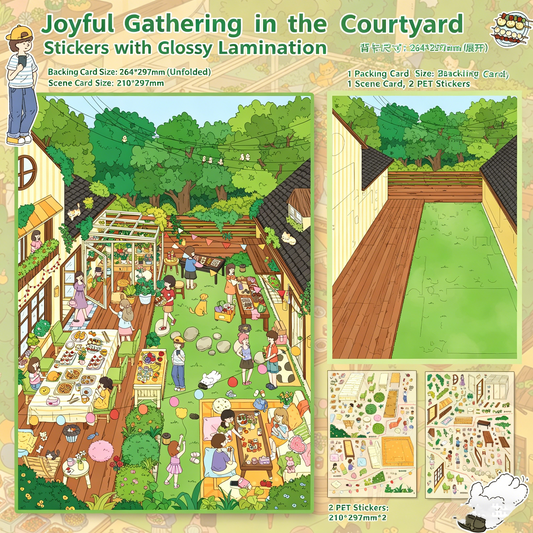 Senyou DIY 3D Scenes Stickers Large version 37.0 garden party series #266