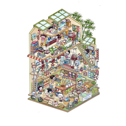 Senyou DIY 3D Scenes Stickers Extra Large Version 2.0 3D House Stickers #304
