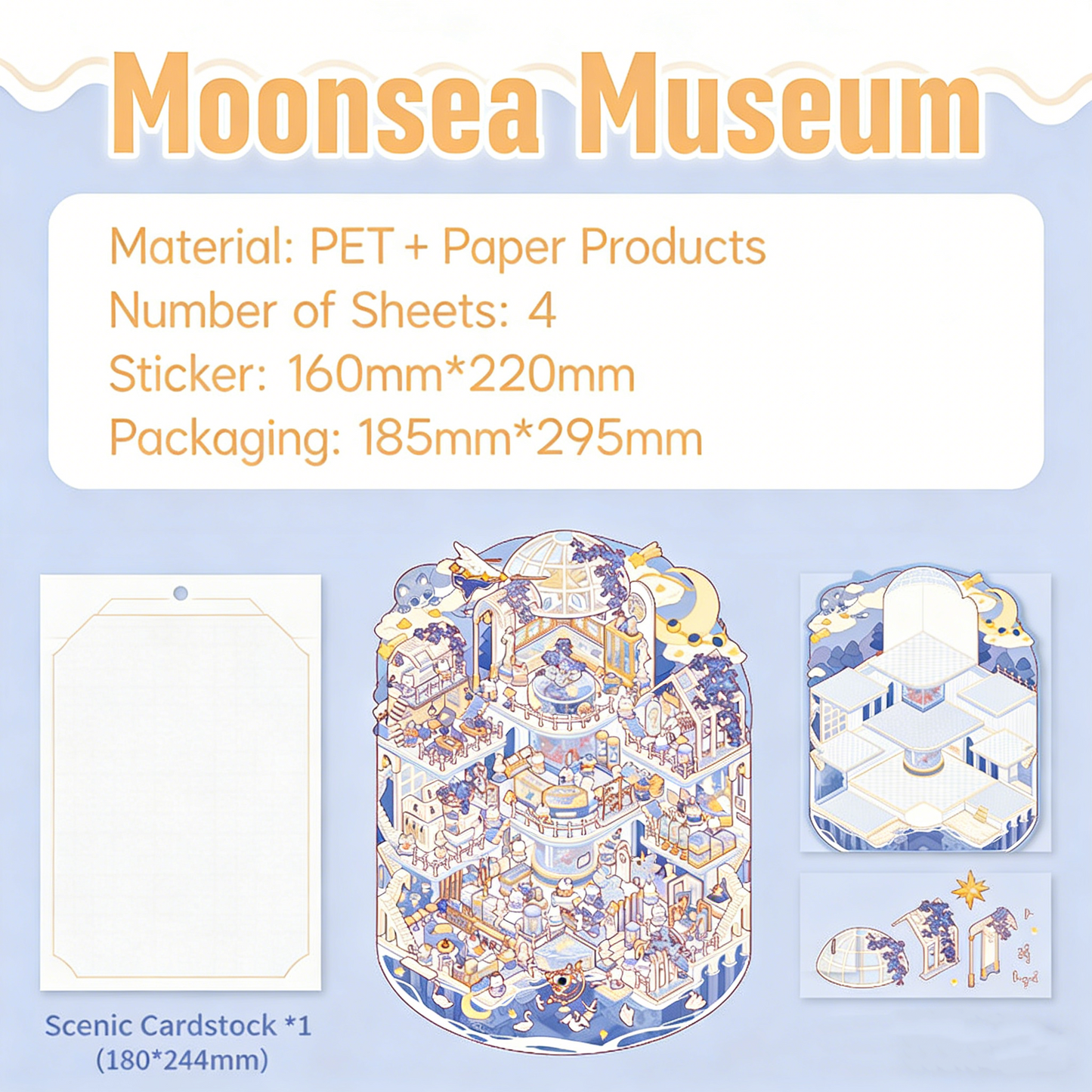 Meow Leisure Day | Large 3D Stereoscopic House DIY Stress Relief Stickers # 72