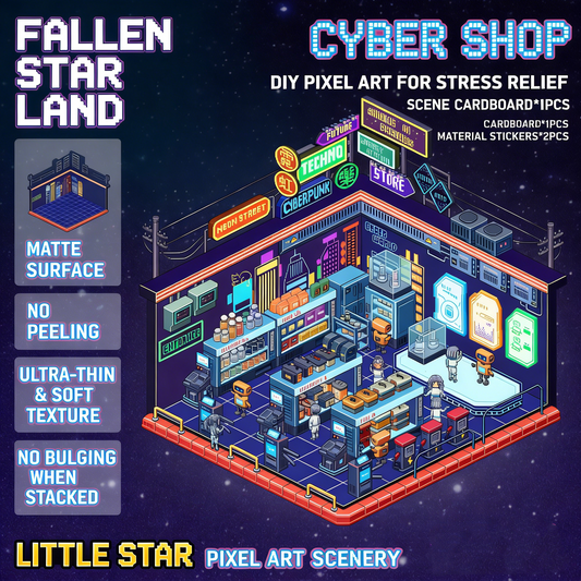 The Land of Falling Stars 1.0 pixel DIY 3D Scene Stickers decompression DIY miniature space#165