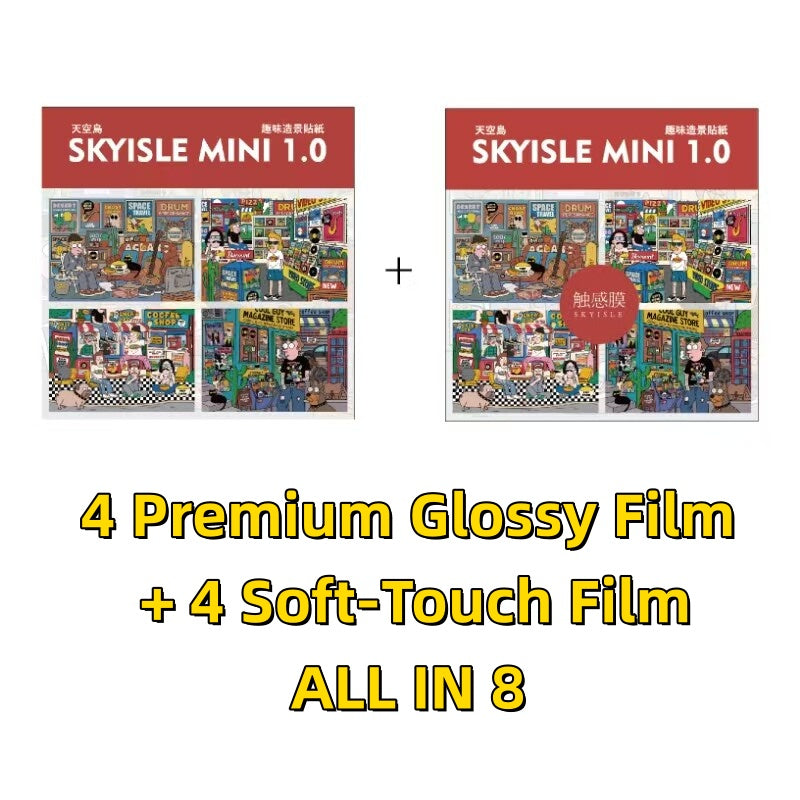 SKYISLE mini1.0 DIY 3D Scene Stickers, modern youth American comic, decompression sticker to decorate miniature scene#104