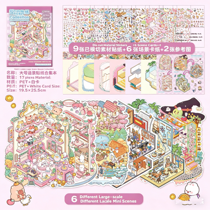 YiLan DIY 3D Scene Stickers 2.0 Miniature Scene Collection Book #329