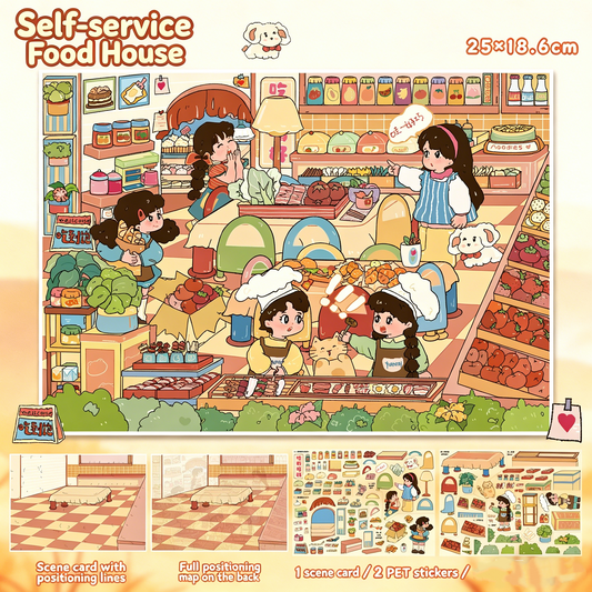 YiLan DIY 3D Scene Stickers 125.0 Special Oil Stocking Series Diorama Stickers #310