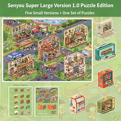 Senyou DIY 3D Scenes Stickers Super Large Version 1.0 Childhood Town Series #277