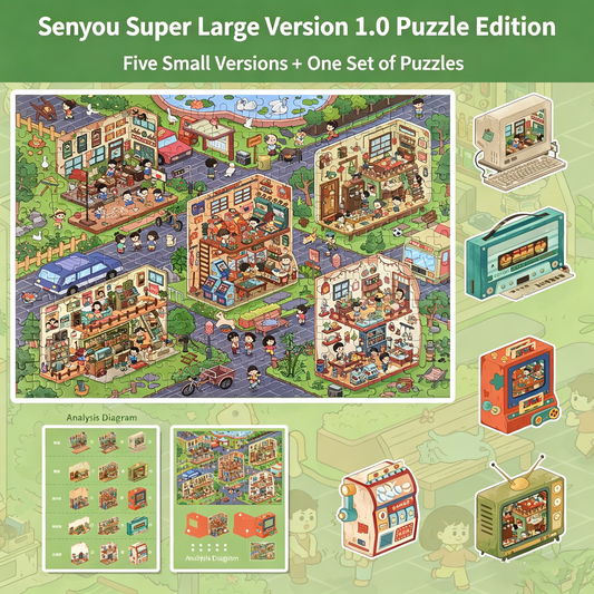 Senyou DIY 3D Scenes Stickers Super Large Version 1.0 Childhood Town Series #277