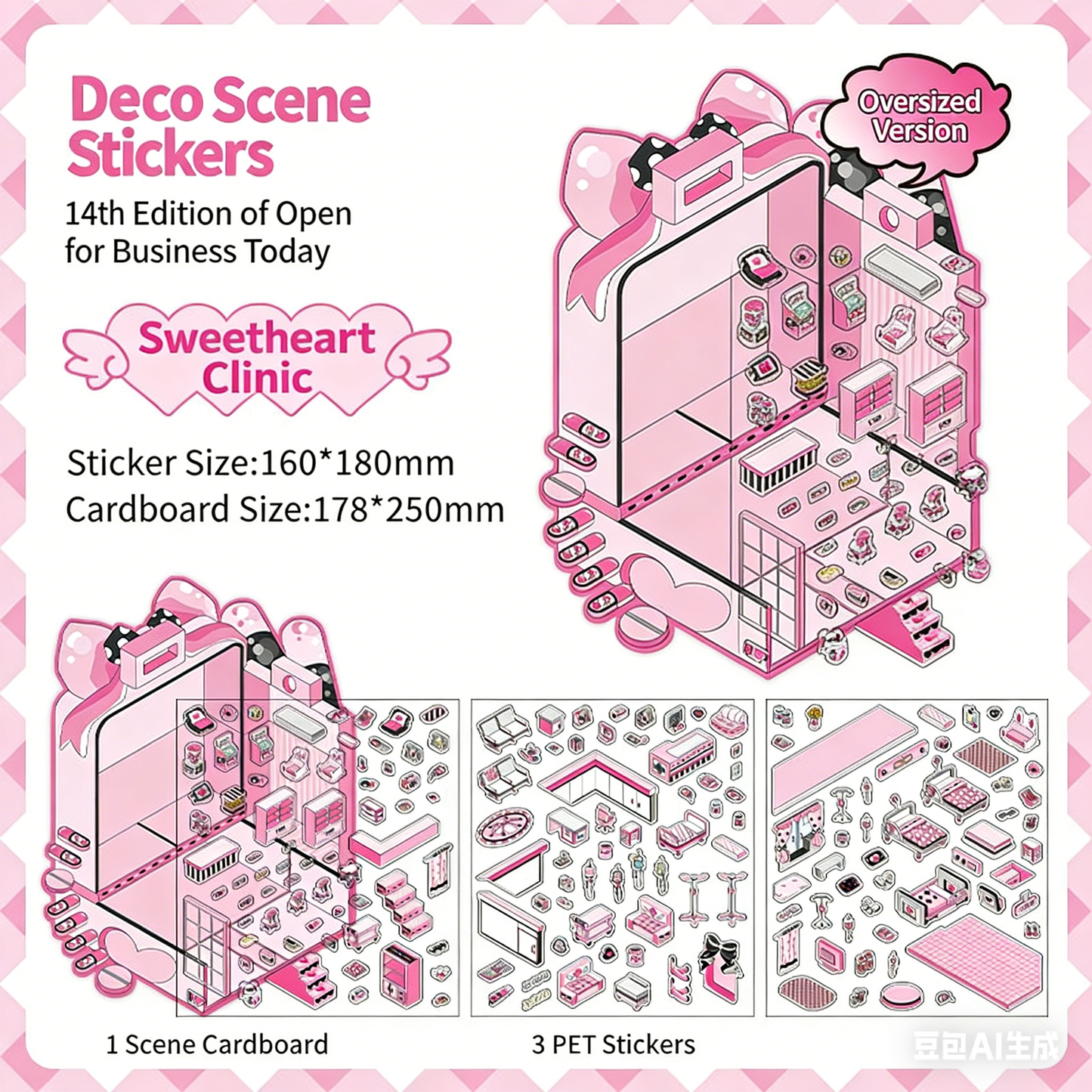 Infeelme's 14th play of DIY 3D Scene Stickers in open today,  Miniature Scene Stereoscopic Cabin Large#145
