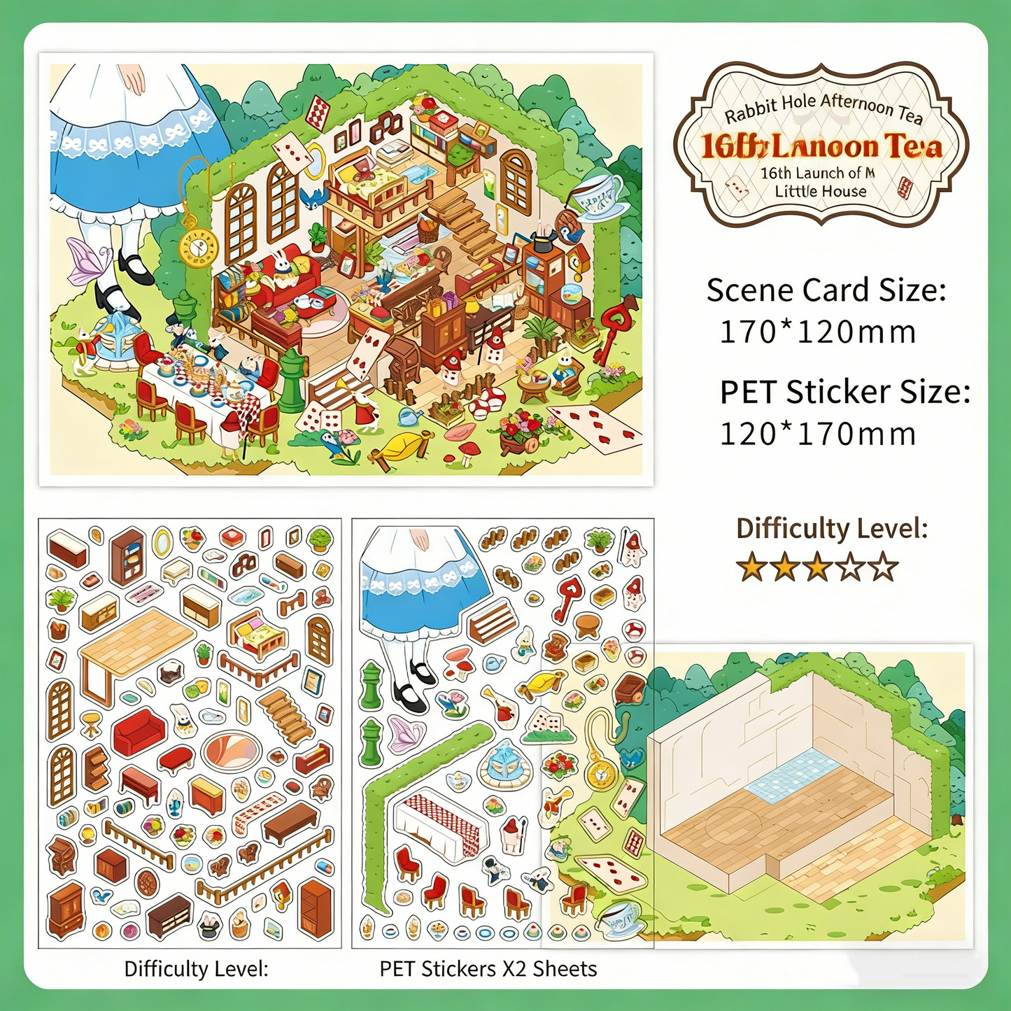 Infeelme's 16th play of DIY 3D Scene Stickers  in open today, My Cabin Landscape Stickers Cute DIY Handmade Miniature Scene Stickers#118