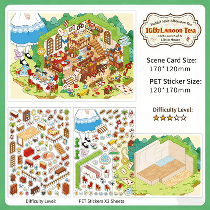 Infeelme's 16th play of DIY 3D Scene Stickers  in open today, My Cabin Landscape Stickers Cute DIY Handmade Miniature Scene Stickers#118