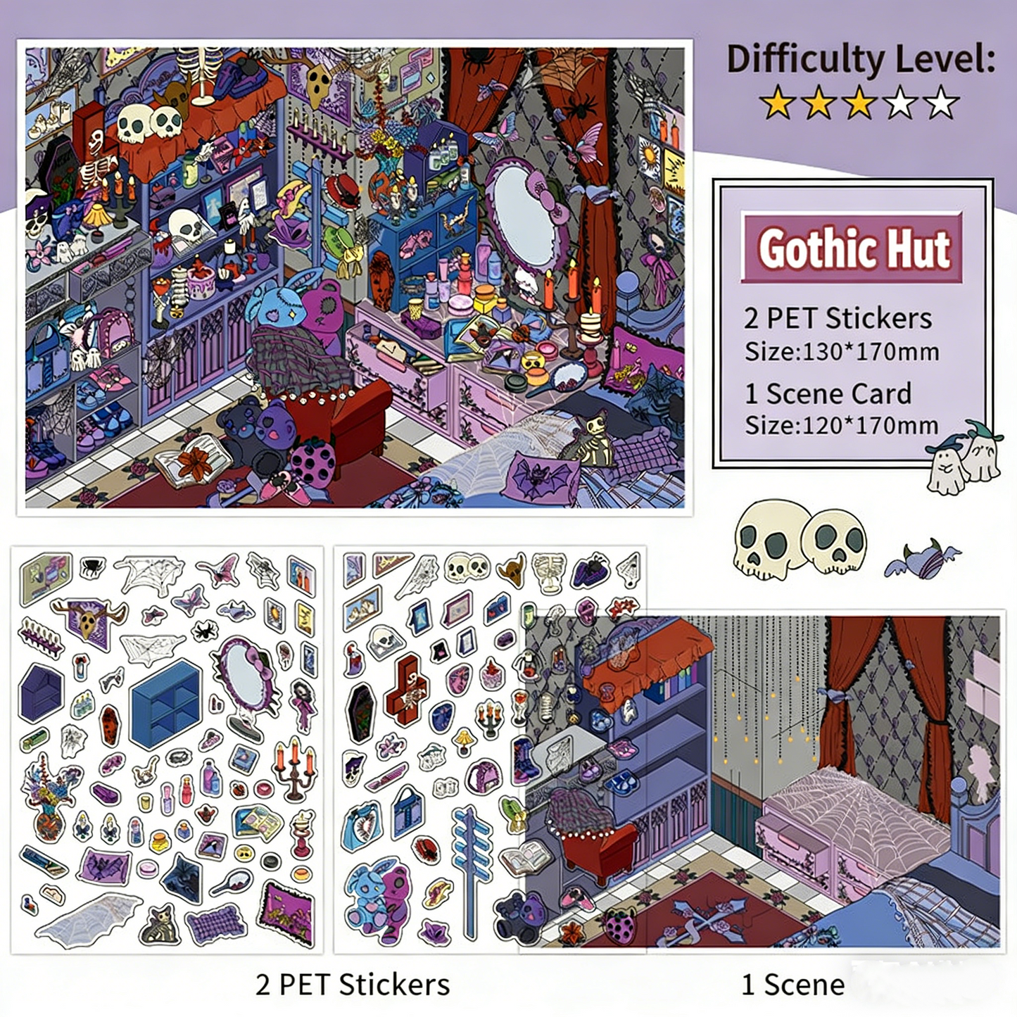 Infeelme's 18th play of DIY 3D Scene Stickers in open today, My Cabin Landscaping Sticker Cute DIY Handmade Miniature Scene Sticker#125