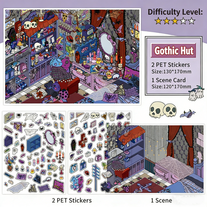 Infeelme's 18th play of DIY 3D Scene Stickers in open today, My Cabin Landscaping Sticker Cute DIY Handmade Miniature Scene Sticker#125