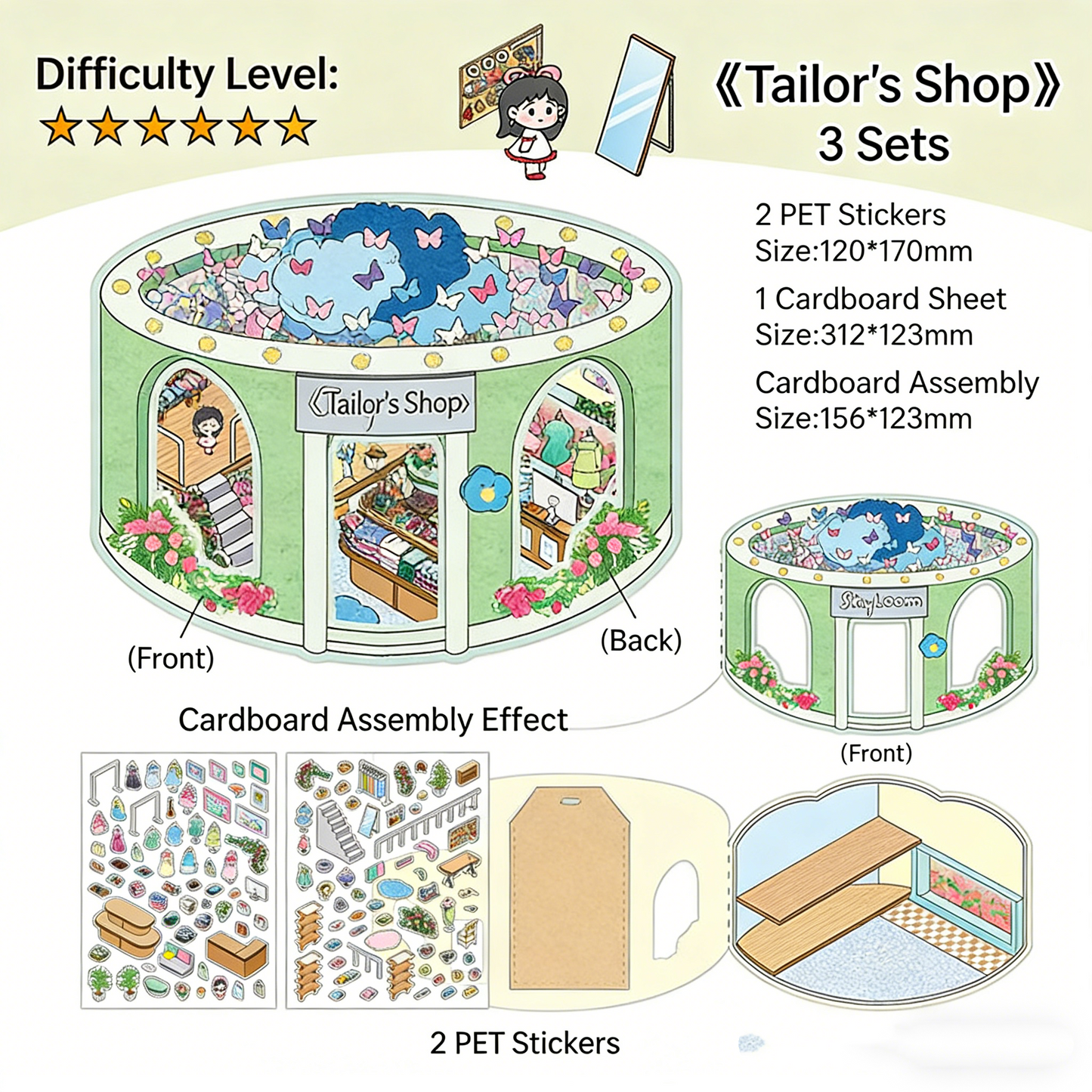 Infeelme's 18th play of DIY 3D Scene Stickers in open today,  landscaping sticker is cute DIY miniature scene sticker#136