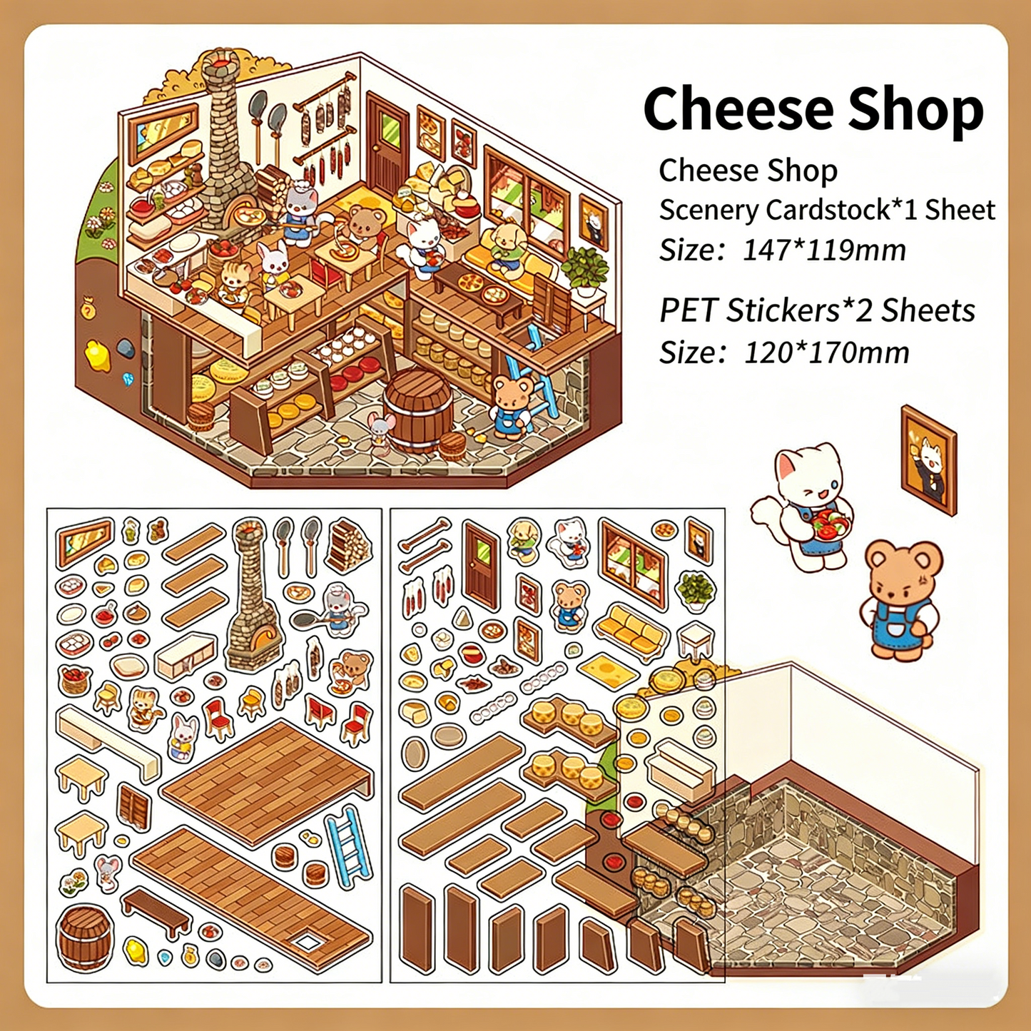 Infeelme's third play of DIY 3D Scene Stickers in open today, Landscaping Sticker 3.0 Miniature Scene Sticker Large#120