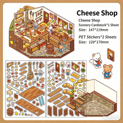 Infeelme's third play of DIY 3D Scene Stickers in open today, Landscaping Sticker 3.0 Miniature Scene Sticker Large#120