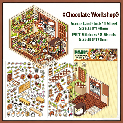 Infeelme's fourth play of DIY 3D Scene Stickers  in open today,4.0 Miniature Scene Stickers, Large Size#112