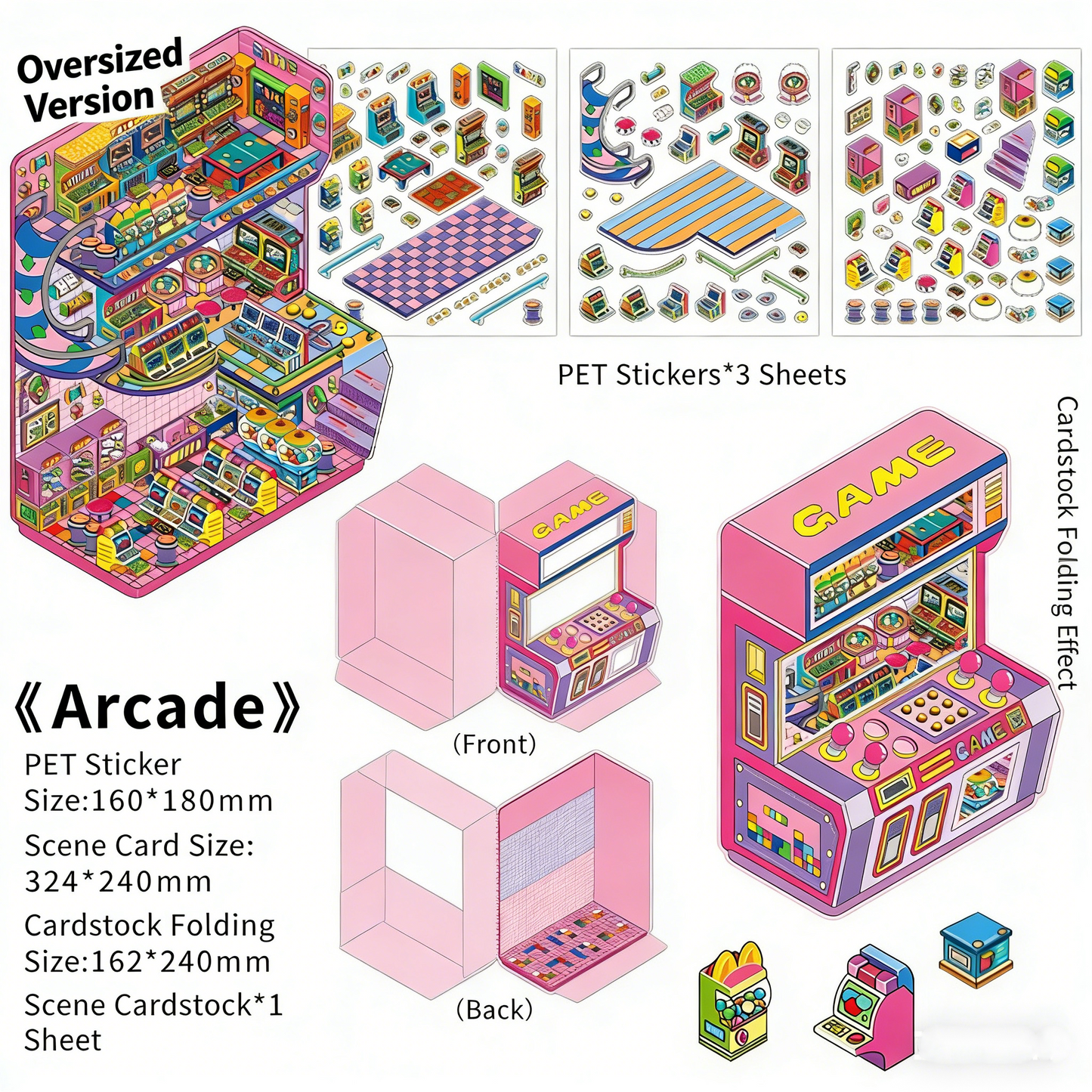 Infeelme's Seventh  play of DIY 3D Scene Stickers in open today, 2.5D Landscaping Sticker Hand Ledger DIY Handmade Miniature Scene#119