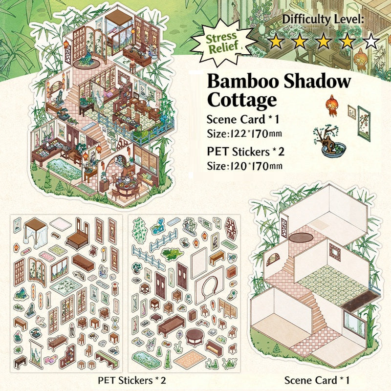 Infeelme's 8th play of DIY 3D Scene Stickers in open today, My Cabin Landscaping Sticker Cute DIY Handmade Miniature Scene Sticker#158