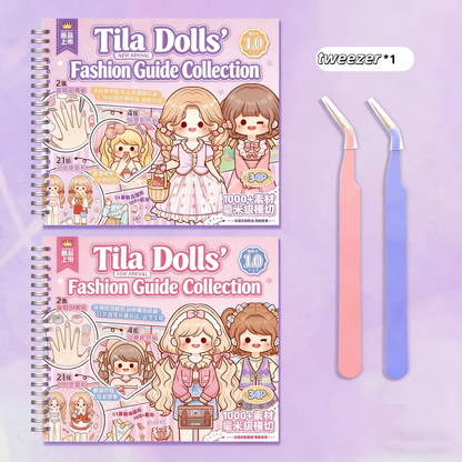 TELADO Beauty Girl Dress Manual Collection Book Girl Children's Educational Toys Princess Dress Up Sticker Book Cartoon Character Clothes Decoration Handbook Sticker Handbook Sticker Makeup Sticker Book#86