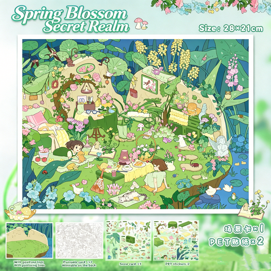 YiLan DIY 3D Scene Stickers 117.0 Four Seasons Series Miniature Scene Stickers #309
