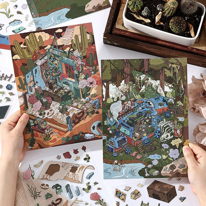 Infeelme's 15th play of DIY 3D Scene Stickers in open today, Landscaping Sticker Forgotten Forest Miniature Scene Sticker #123
