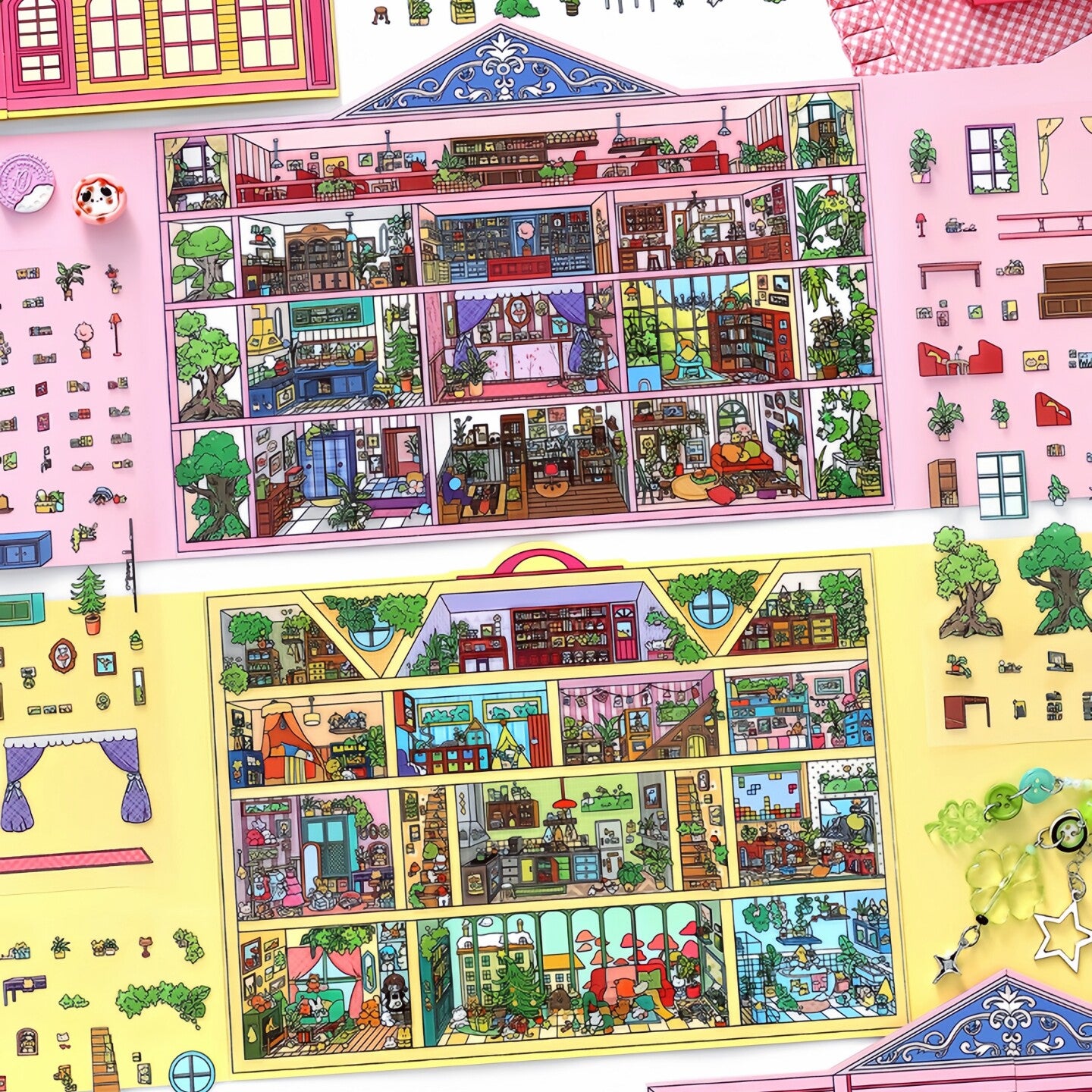 Infeelme's 20th play of DIY 3D Scene Stickers in open today, landscaping sticker grid oversized version of high-difficulty scene stickers#143