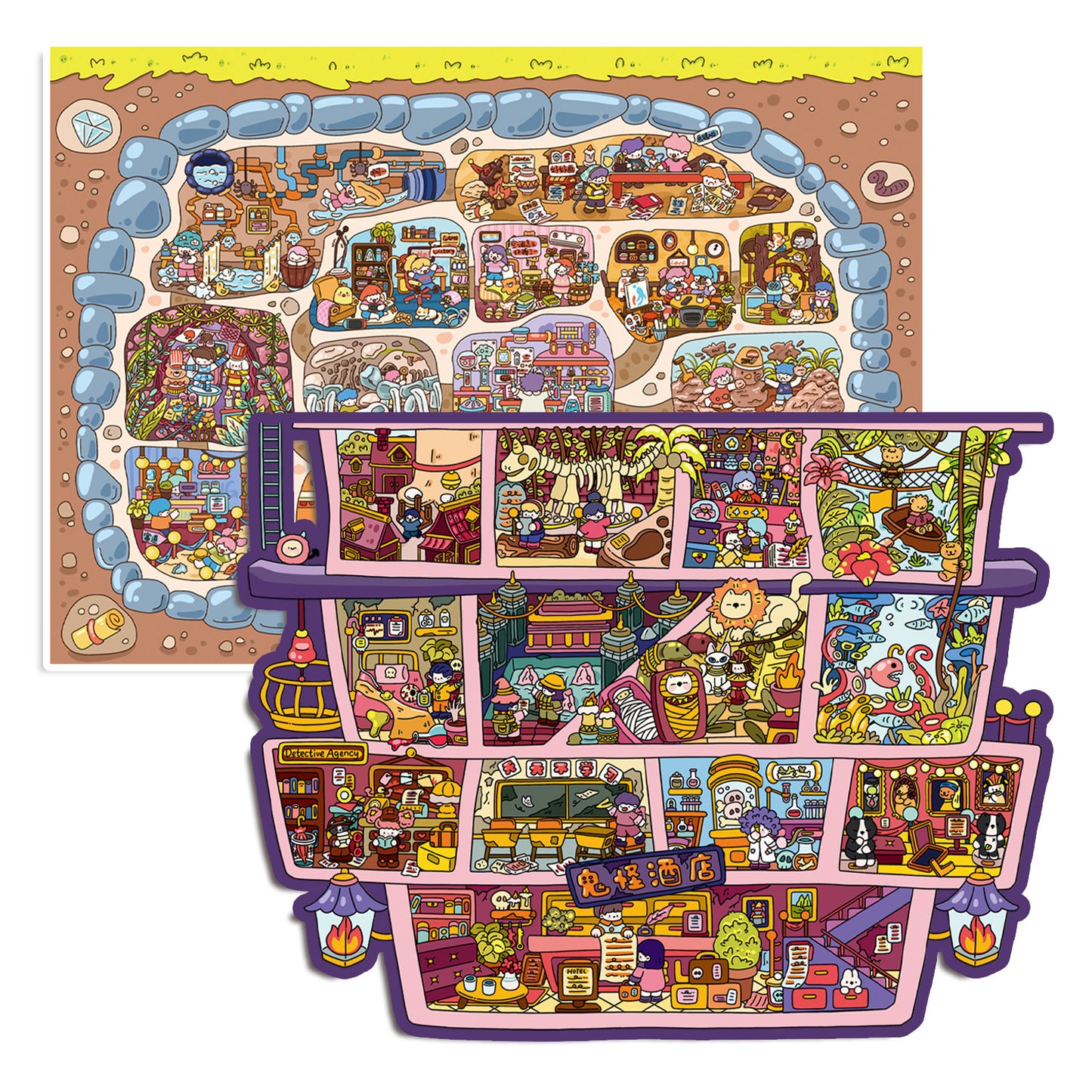 Senyou DIY 3D Scenes Stickers Large version 29.0 Royal Apartment B #285
