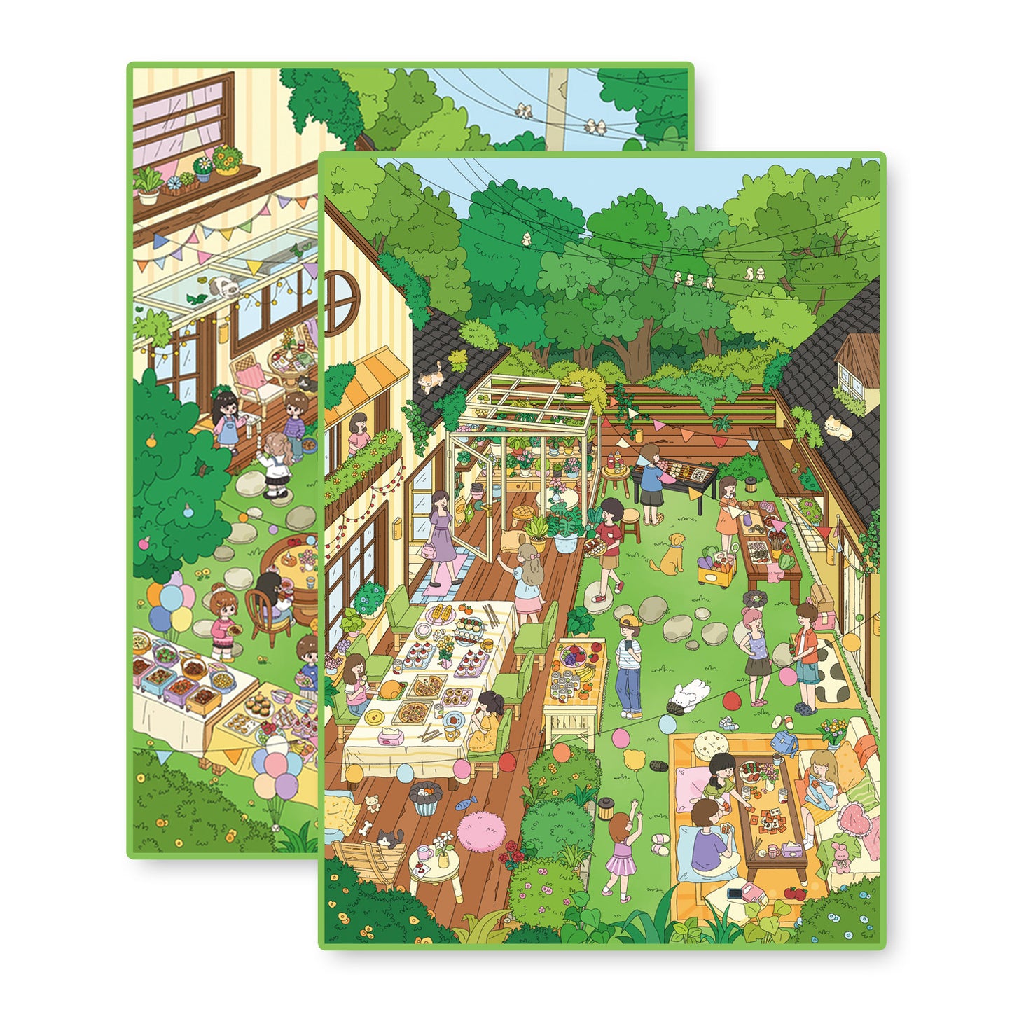 Senyou DIY 3D Scenes Stickers Large version 37.0 garden party series #266