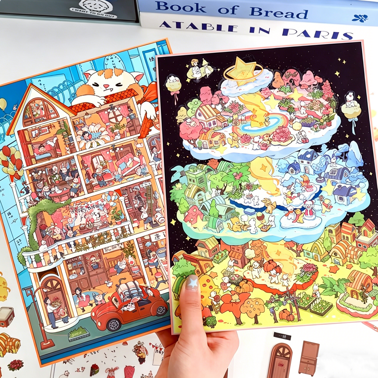 YiLan DIY 3D Scene Stickers37.0 Extra Large Miniature Scene #243