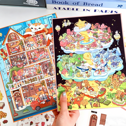 YiLan DIY 3D Scene Stickers37.0 Extra Large Miniature Scene #243