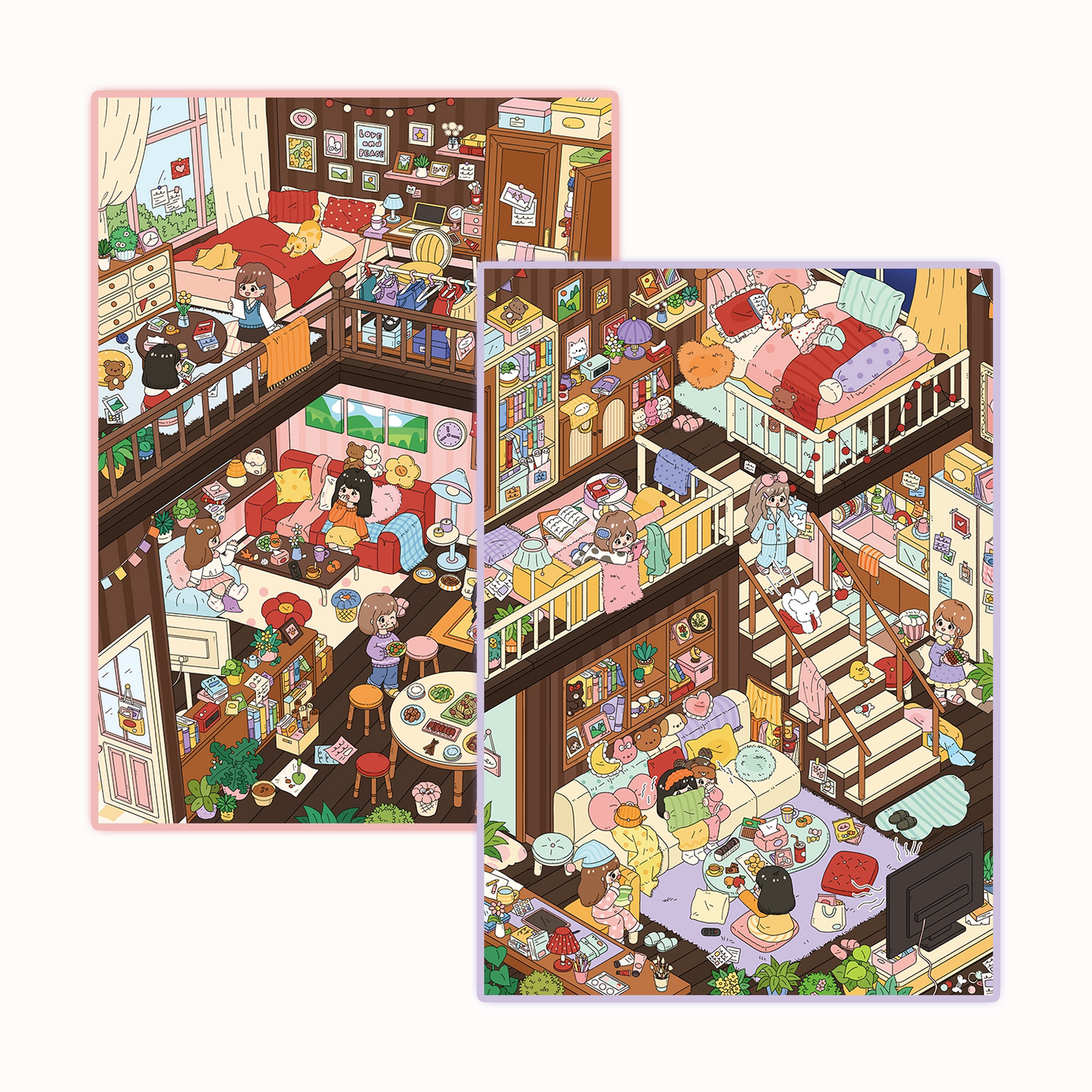 Senyou DIY 3D Scenes Stickers Large Version 38.0 Little Girl Loft Series #270