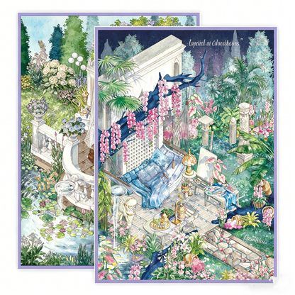 Senyou DIY 3D Scenes Stickers Large version 39.0 Wisteria Courtyard Orchid Creek #289