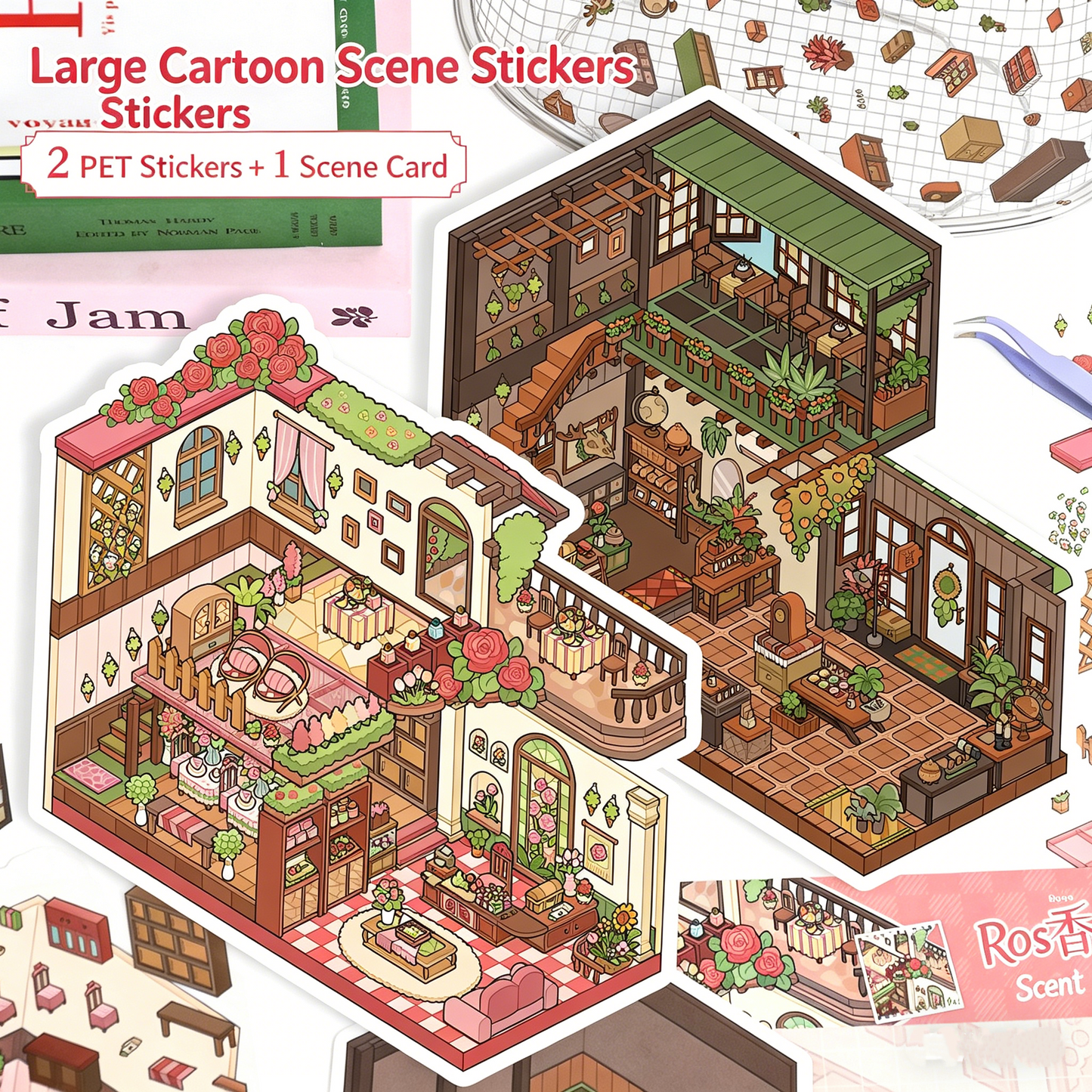 YiLan DIY 3D Scene Stickers 52.0 Large Miniature Scene #247