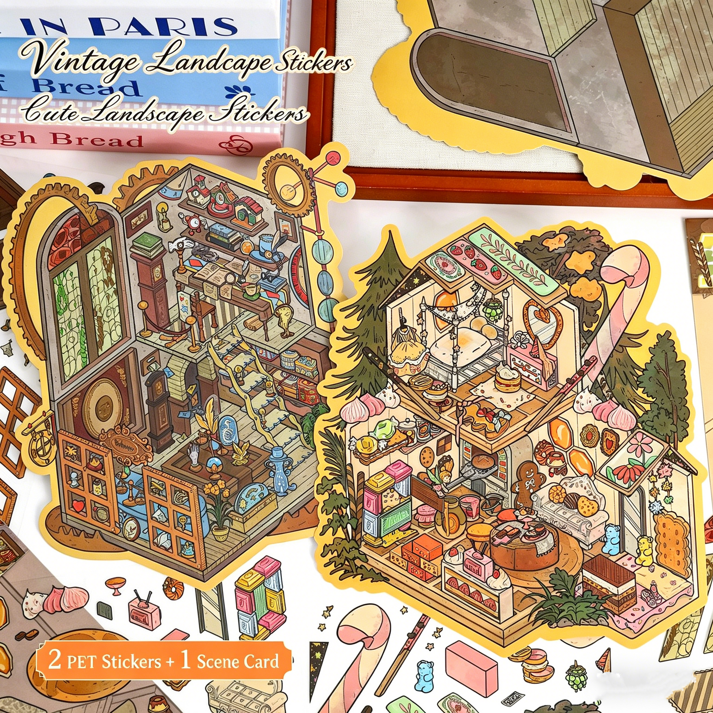 YiLan DIY 3D Scene Stickers 68.0 Large Time Store Miniature Scene #249