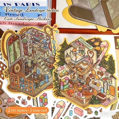 YiLan DIY 3D Scene Stickers 68.0 Large Time Store Miniature Scene #249