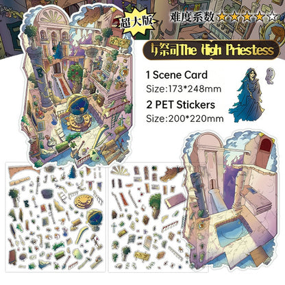 Infeelme's 14th play of DIY 3D Scene Stickers in open today, My Cabin Landscaping Sticker Large Miniature Scene Sticker 14.0 High Difficulty#150