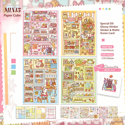 Paper space 18.0-mini5.0 special oil DIY 3D Scene Stickers extra large version#179