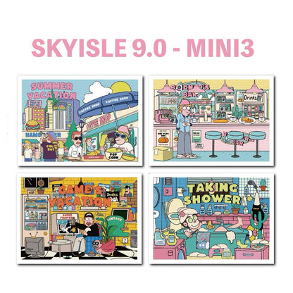 SKYISLE 9.0 DIY 3D Scene Stickers, American comic style, cartoon DIY decompression miniature scene sticker#106