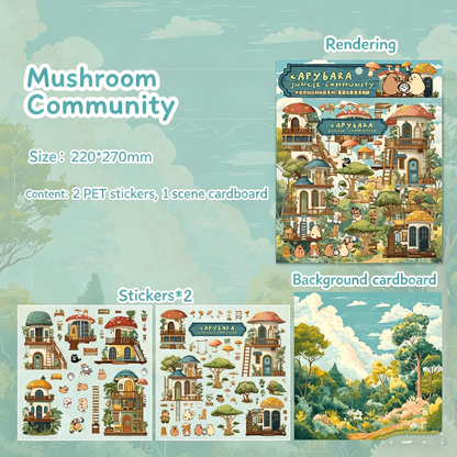 Capybara Jungle Community DIY 3D Scene Stickers #262