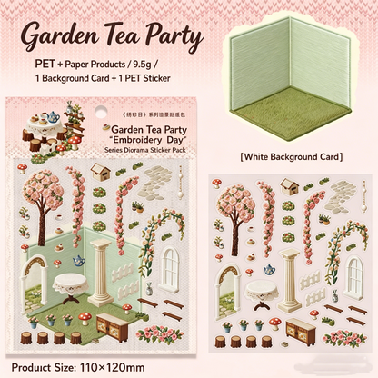 Embroidery Texture DIY 3D Scene Stickers #190