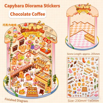 Capybara DIY 3D Scene Stickers Free Crop DIY Handmade #257