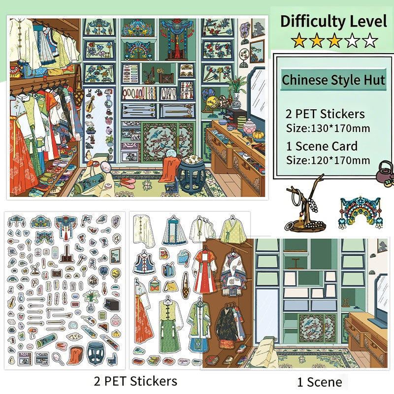 Infeelme's 18th play of DIY 3D Scene Stickers in open today, My Cabin Landscaping Sticker Cute DIY Handmade Miniature Scene Sticker#125