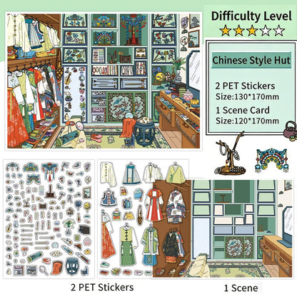 Infeelme's 18th play of DIY 3D Scene Stickers in open today, My Cabin Landscaping Sticker Cute DIY Handmade Miniature Scene Sticker#125