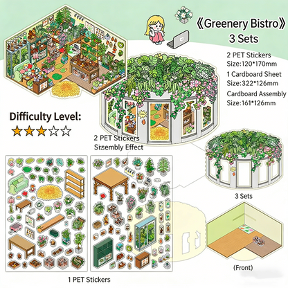 Infeelme's 18th play of DIY 3D Scene Stickers in open today,  landscaping sticker is cute DIY miniature scene sticker#136
