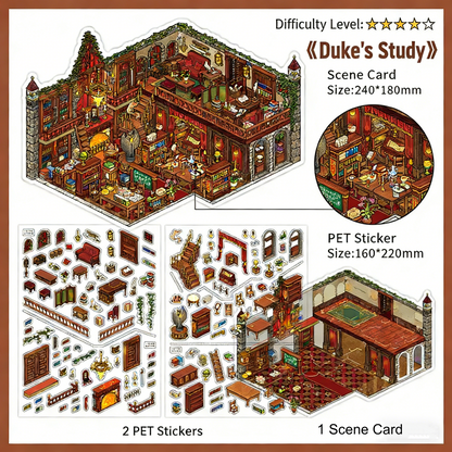 Infeelme's 23rd play of DIY 3D Scene Stickers in open today, Large My Cabin 23.0 scene Pixel Wind Sticker#127