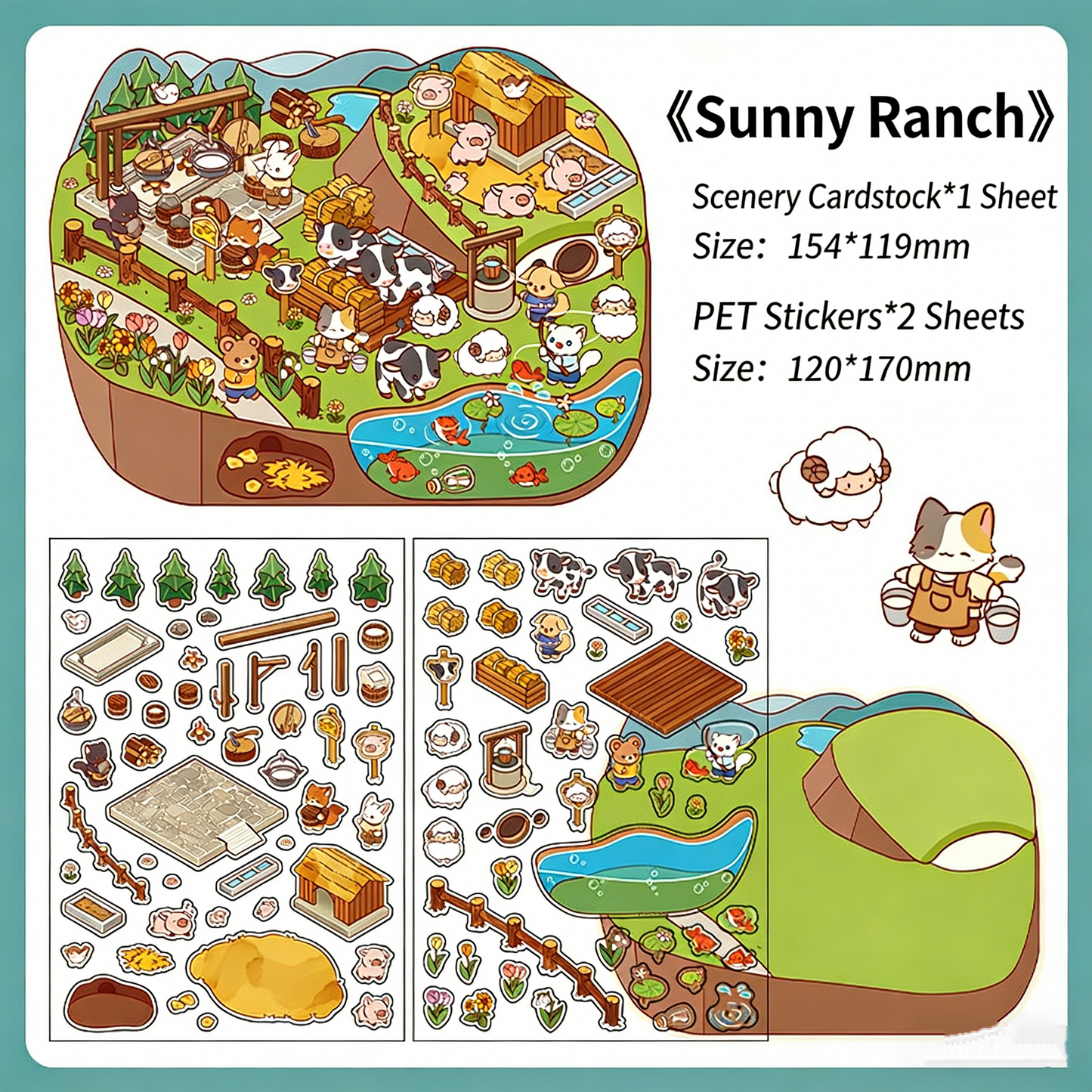 Infeelme's third play of DIY 3D Scene Stickers in open today, Landscaping Sticker 3.0 Miniature Scene Sticker Large#120