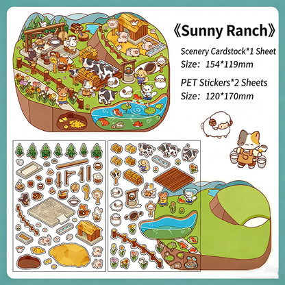 Infeelme's third play of DIY 3D Scene Stickers in open today, Landscaping Sticker 3.0 Miniature Scene Sticker Large#120