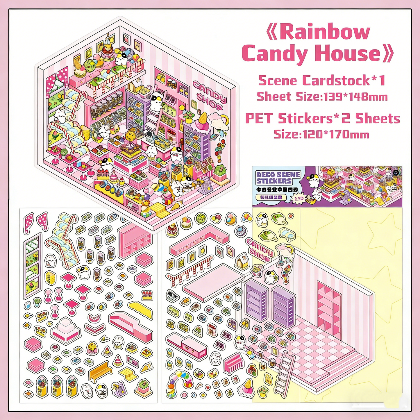 Infeelme's fourth play of DIY 3D Scene Stickers  in open today,4.0 Miniature Scene Stickers, Large Size#112