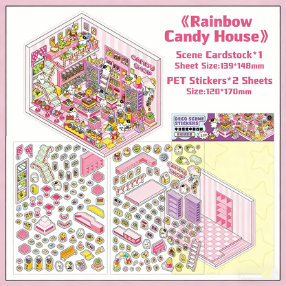 Infeelme's fourth play of DIY 3D Scene Stickers  in open today,4.0 Miniature Scene Stickers, Large Size#112