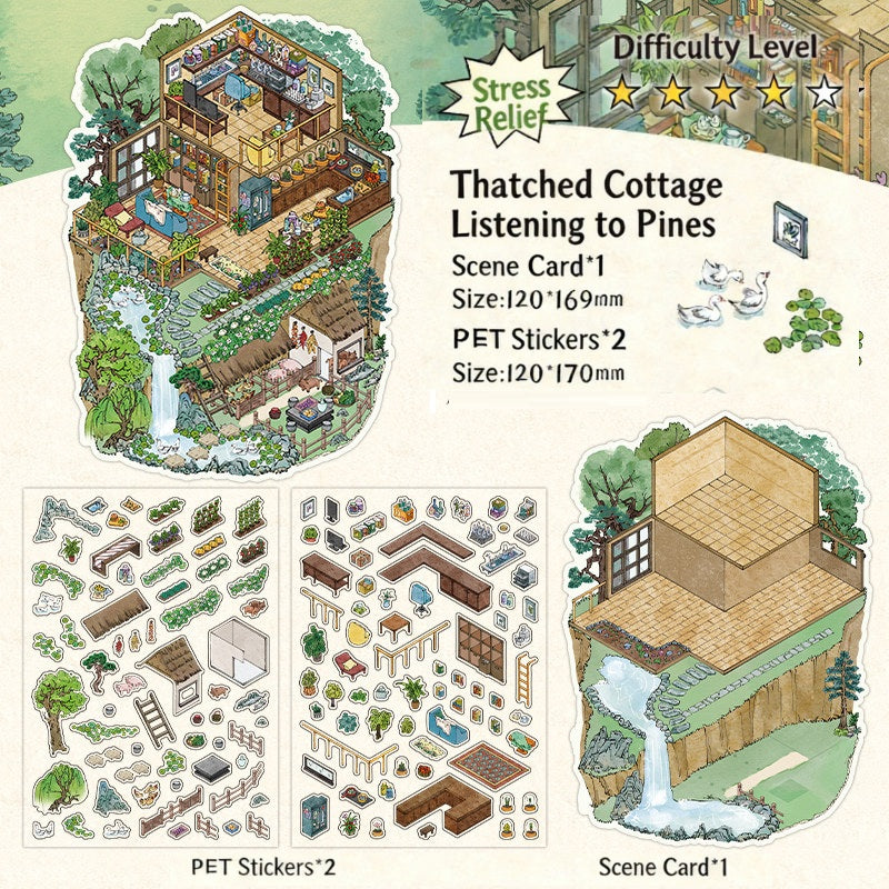 Infeelme's 8th play of DIY 3D Scene Stickers in open today, My Cabin Landscaping Sticker Cute DIY Handmade Miniature Scene Sticker#158